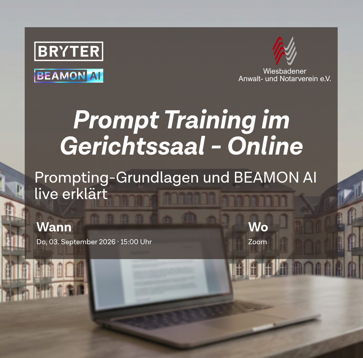 Prompt Training im Gerichtssaal – Online