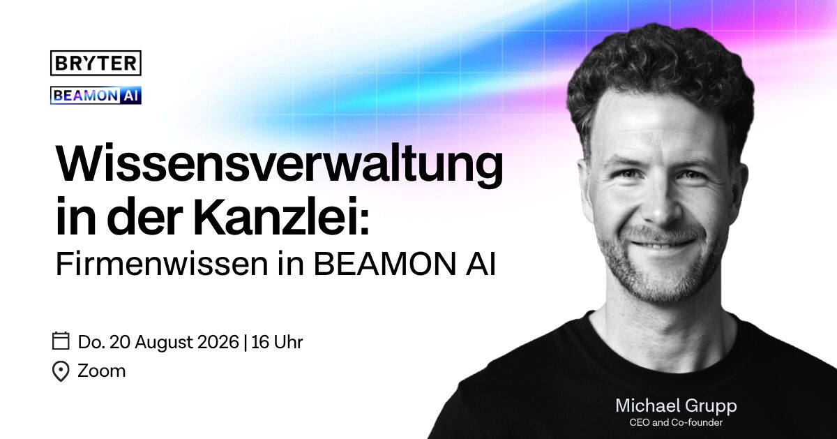 🇩🇪 Wissensverwaltung in der Kanzlei: Firmenwissen in BEAMON AI